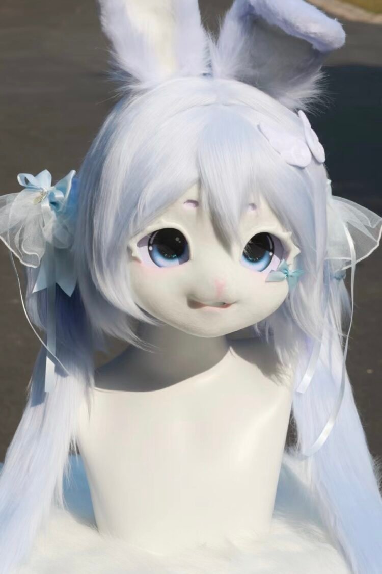 Light Blue Double Ponytail Bunny Fursuit